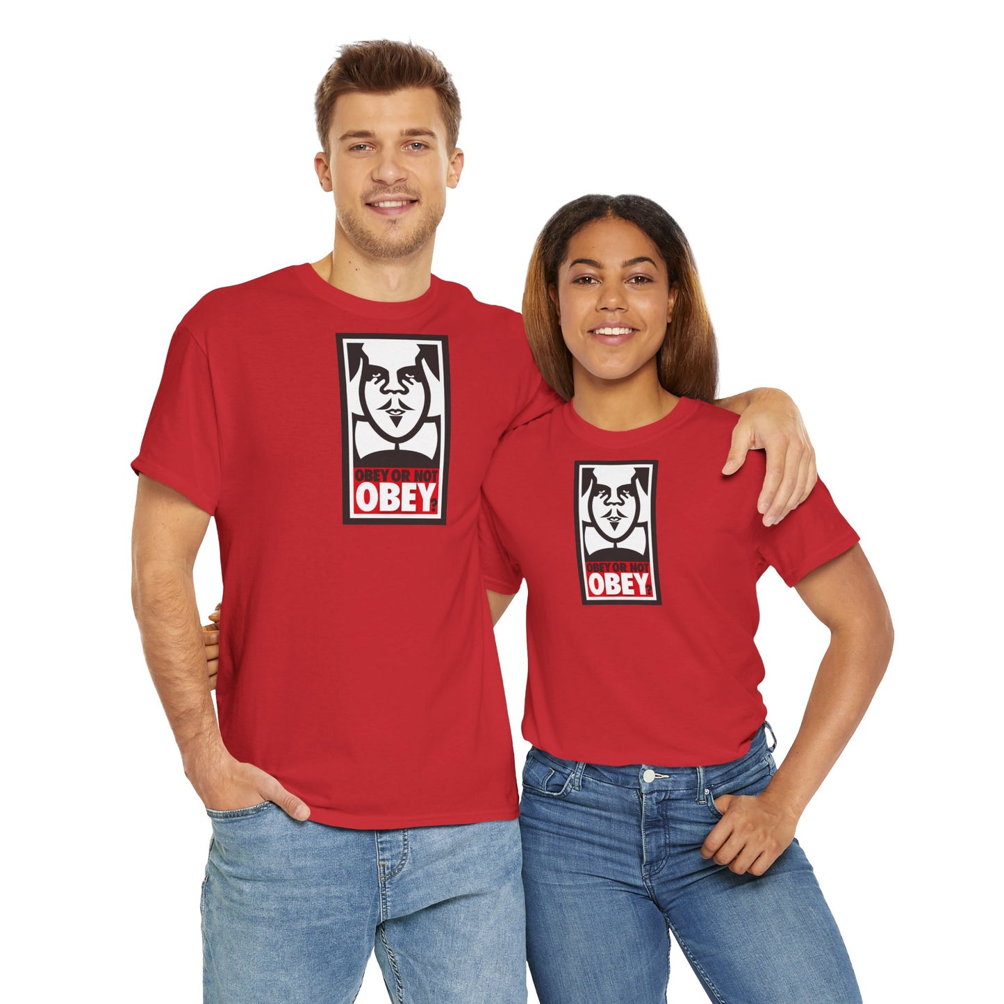 OBEY OR NOT OBEY? Unisex Heavy Cotton Tee