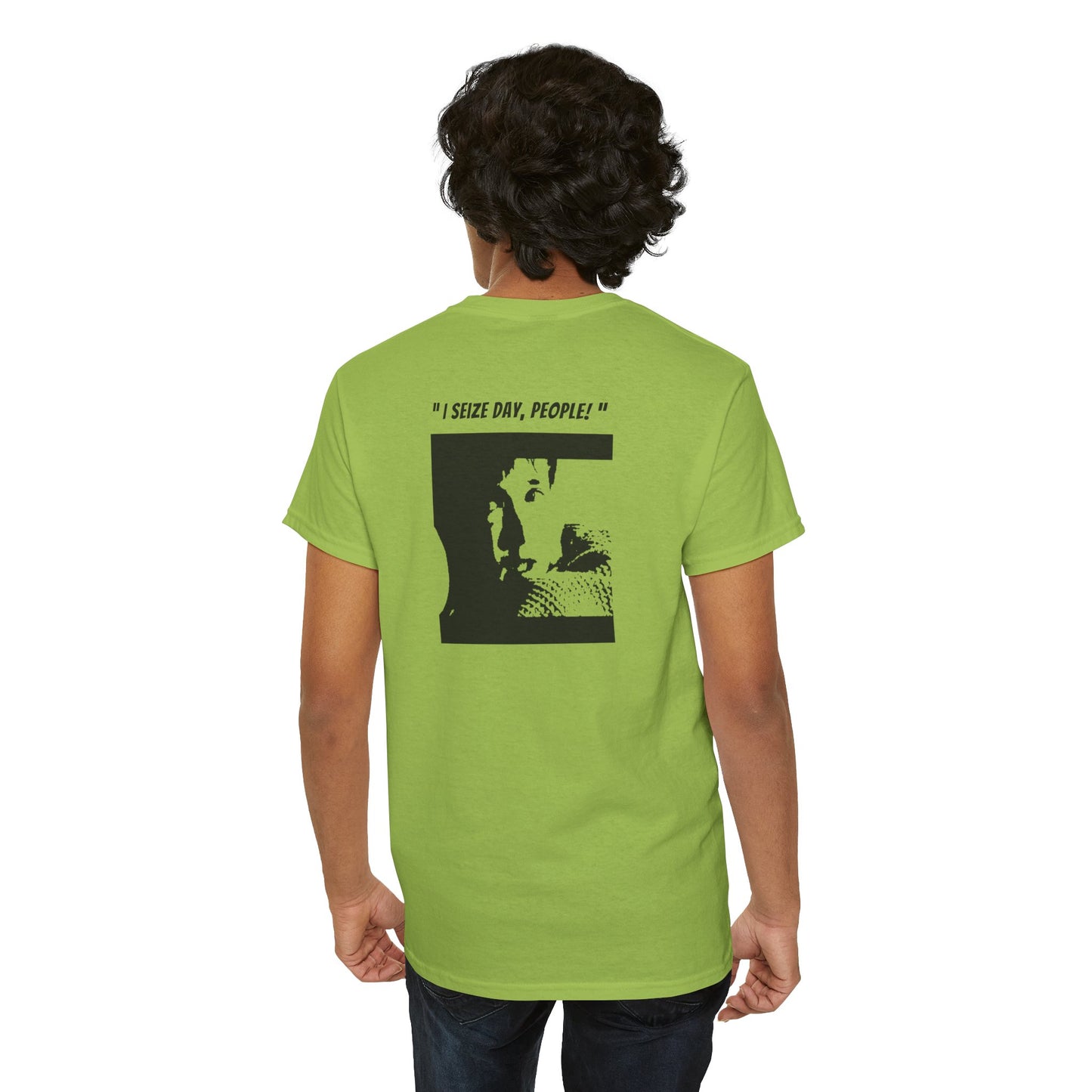 CARPE DIEM "I SEIZE DAY, PEOPLE" Unisex Heavy Cotton Tee