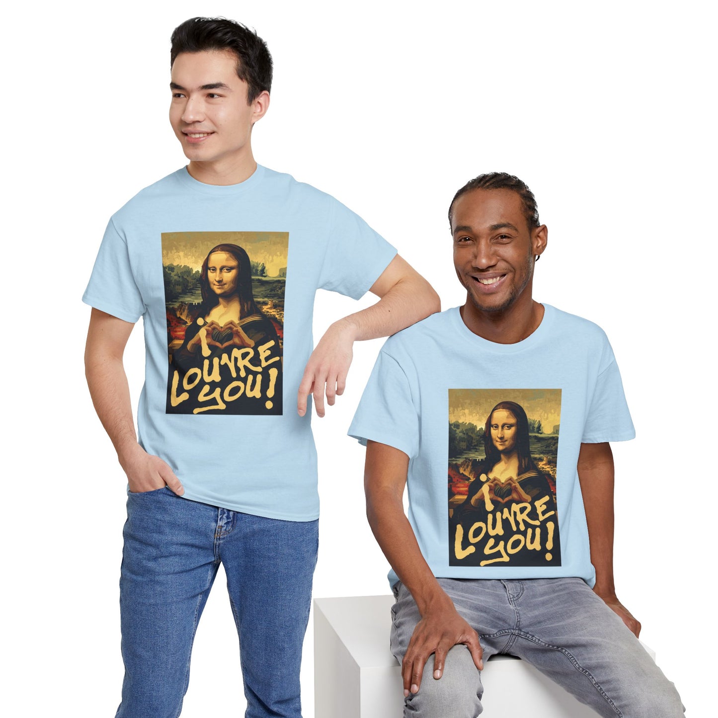 I LOUVRE YOU! Unisex Heavy Cotton Tee
