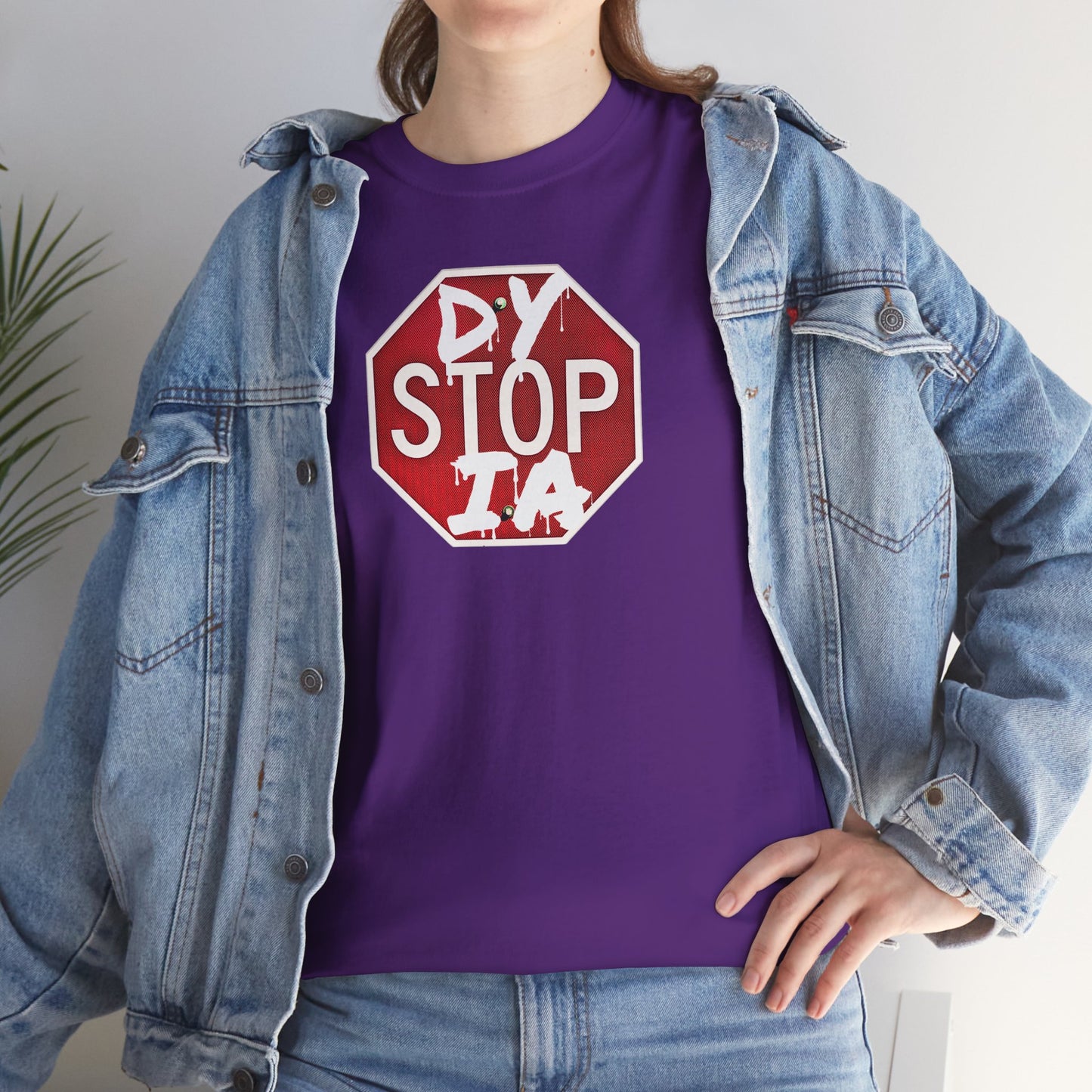 STOP DYSTOPIA Unisex Heavy Cotton Tee