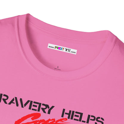 BRAVERY HELPS COPE Unisex Softstyle 100% Cotton T-Shirt