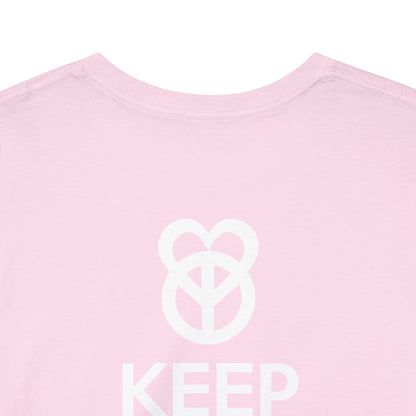 KEEP PEACE AND LOVE ON Unisex Heavy Cotton Tee