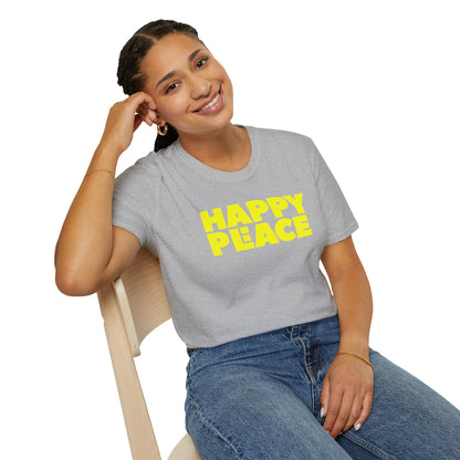 HAPPY PLACE/PEACE Unisex Softstyle 100% Cotton T-Shirt