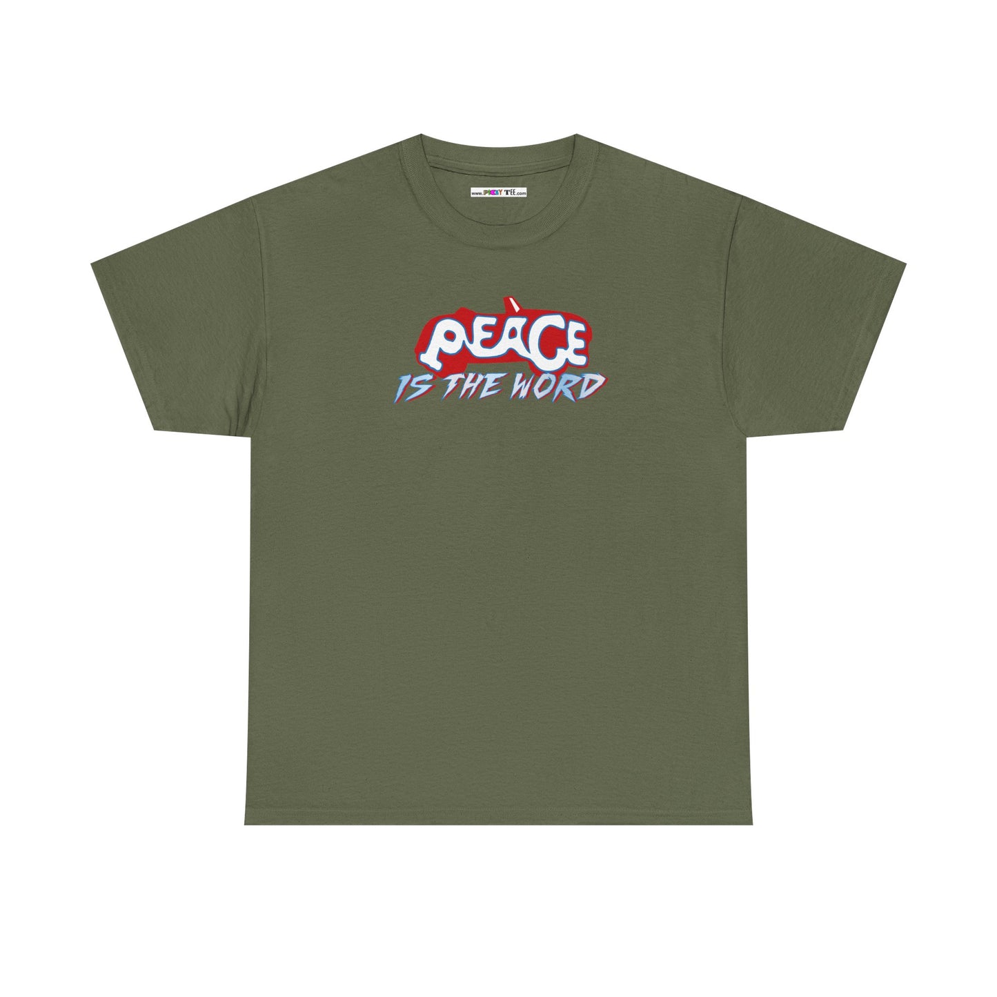 PEACE IS THE WORD Unisex Heavy Cotton Tee