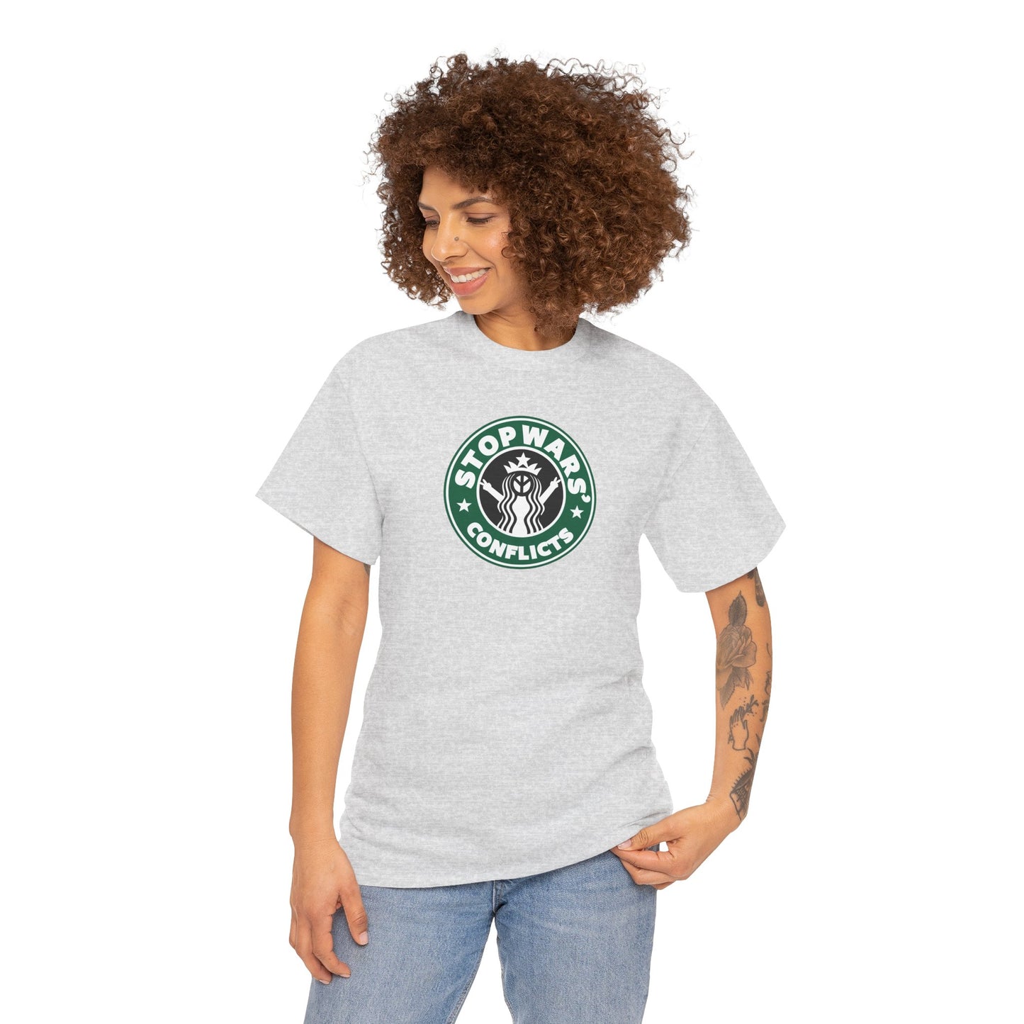 STOP WARS' CONFLICTS Unisex Heavy Cotton Tee