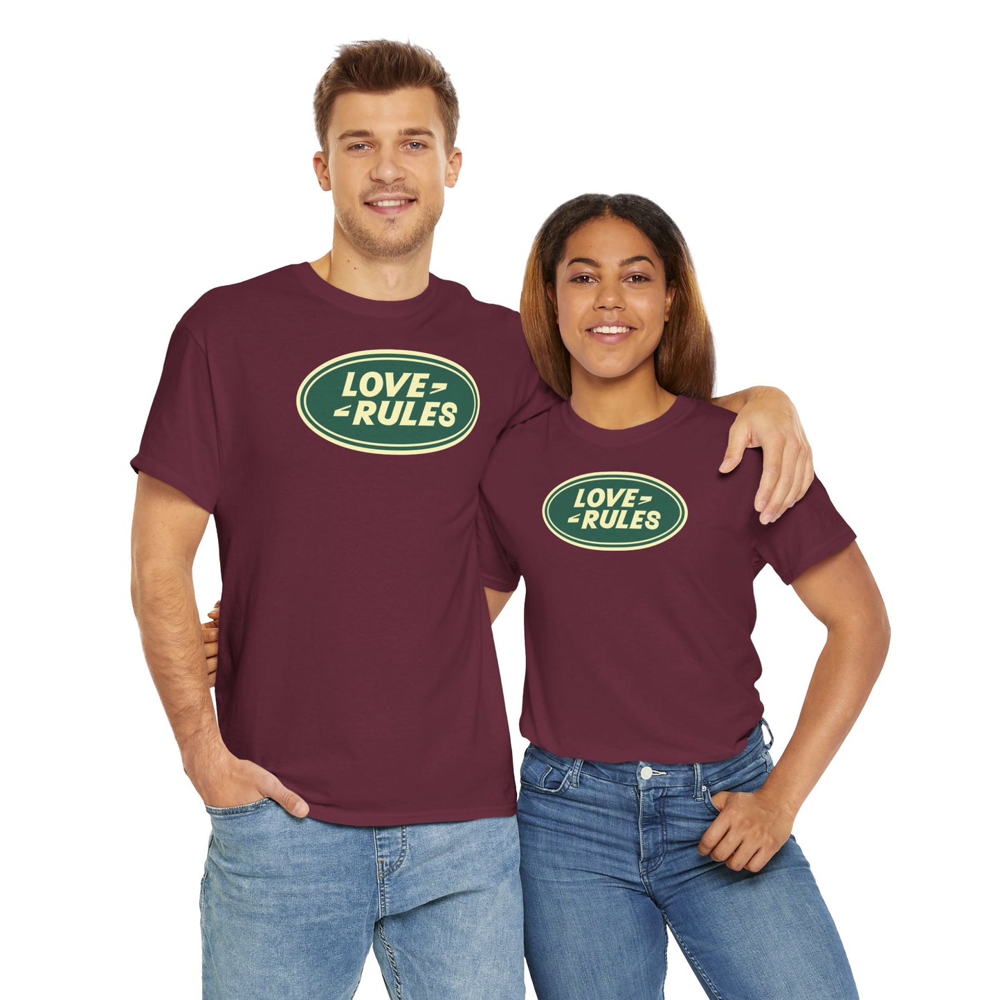 LOVE RULES Unisex Heavy Cotton Tee