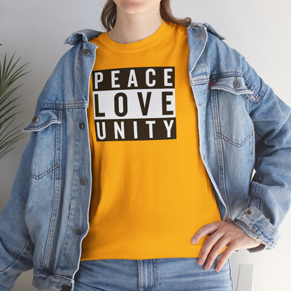 PEACELOVEUNITY Unisex Heavy Cotton Tee