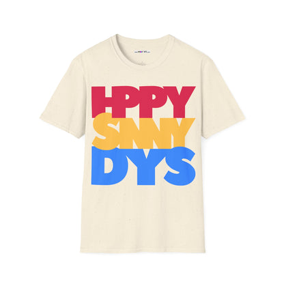 HPPY SNNY DYS Unisex Softstyle 100% Cotton T-Shirt