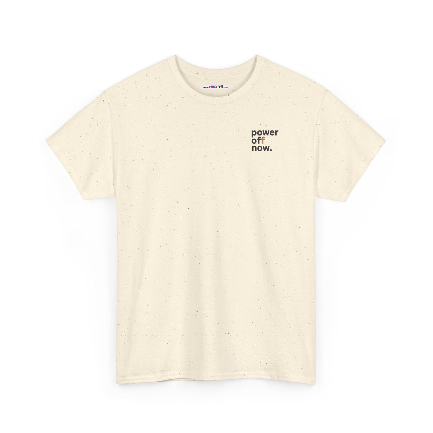 power off now Unisex Heavy Cotton Tee