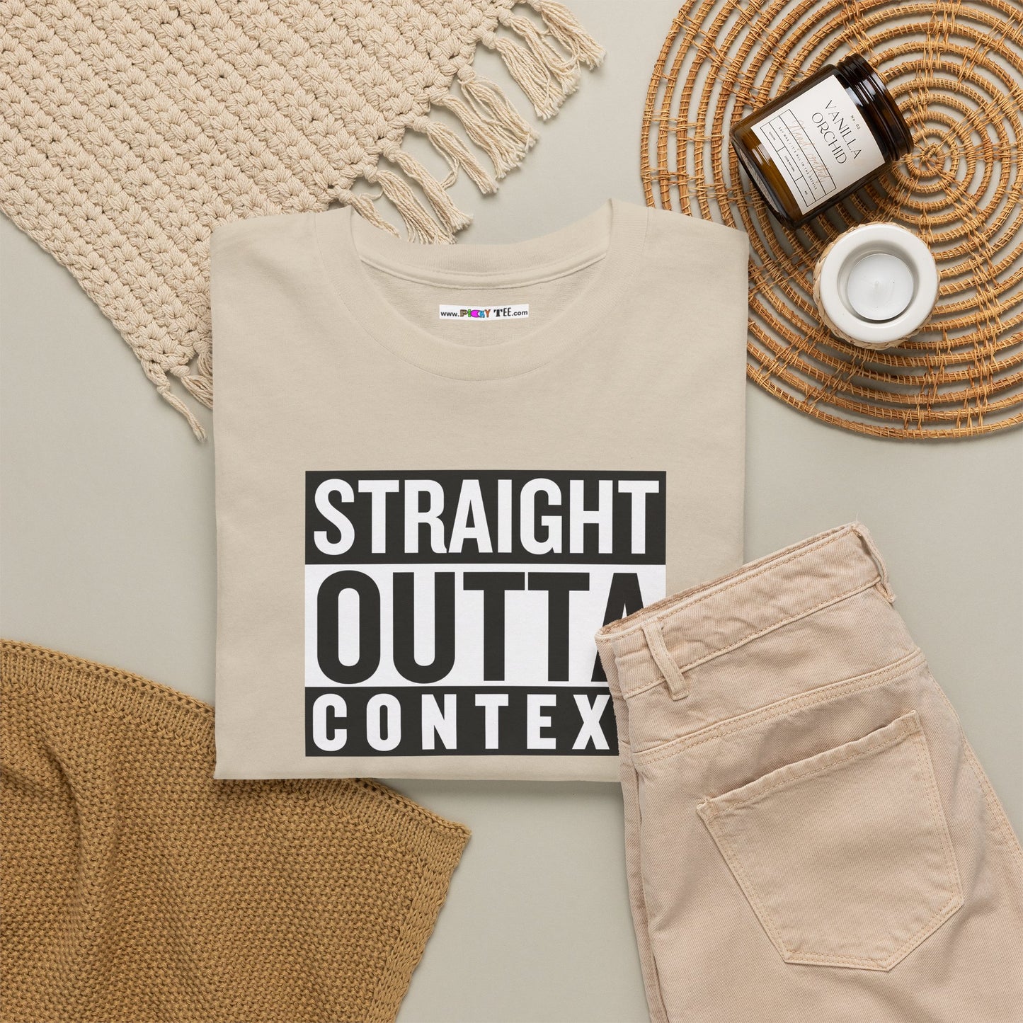 STRAIGHT OUTTA CONTEXT Unisex Heavy Cotton Tee
