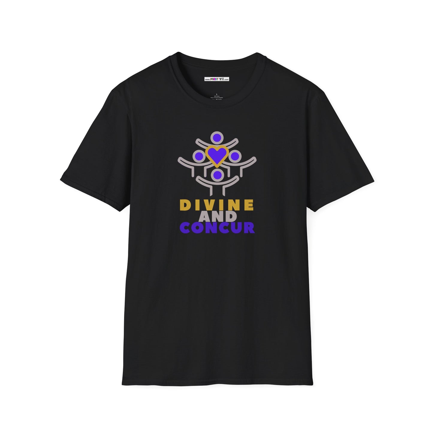 DIVINE AND CONCUR Unisex Softstyle 100% Cotton T-Shirt