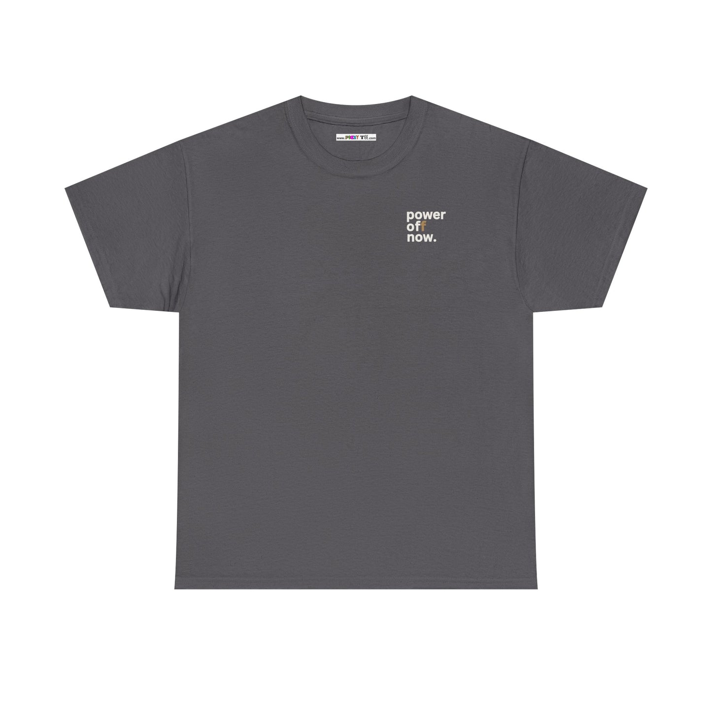 power off now Unisex Heavy Cotton Tee