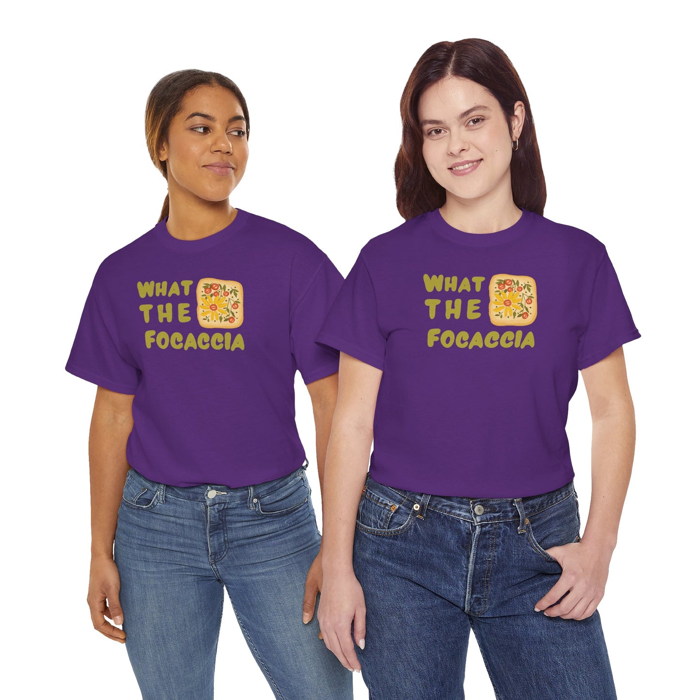 WHAT THE FOCACCIA Unisex Heavy Cotton Tee