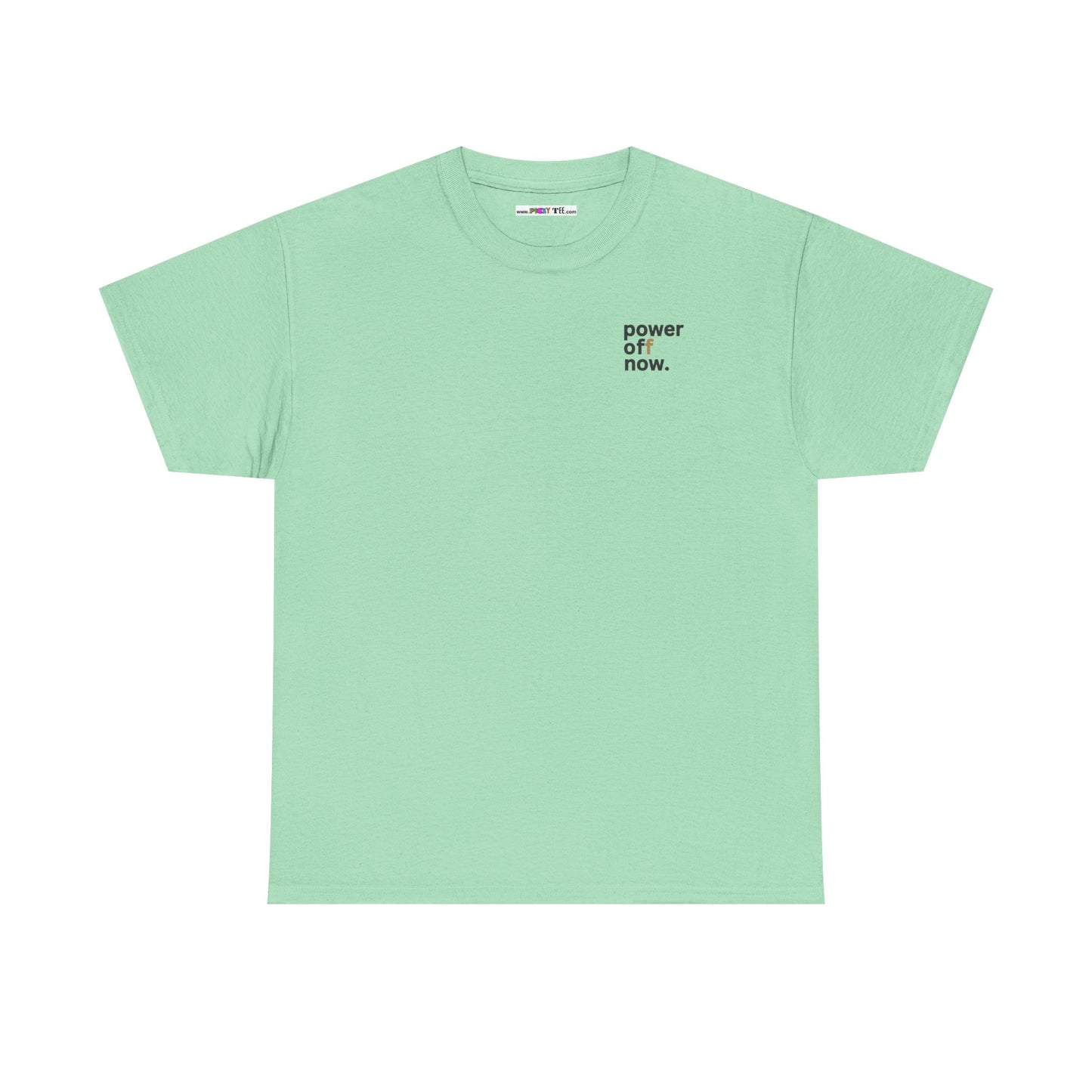 power off now Unisex Heavy Cotton Tee