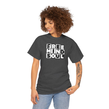 FREE MIND SOUL Unisex Heavy Cotton Tee