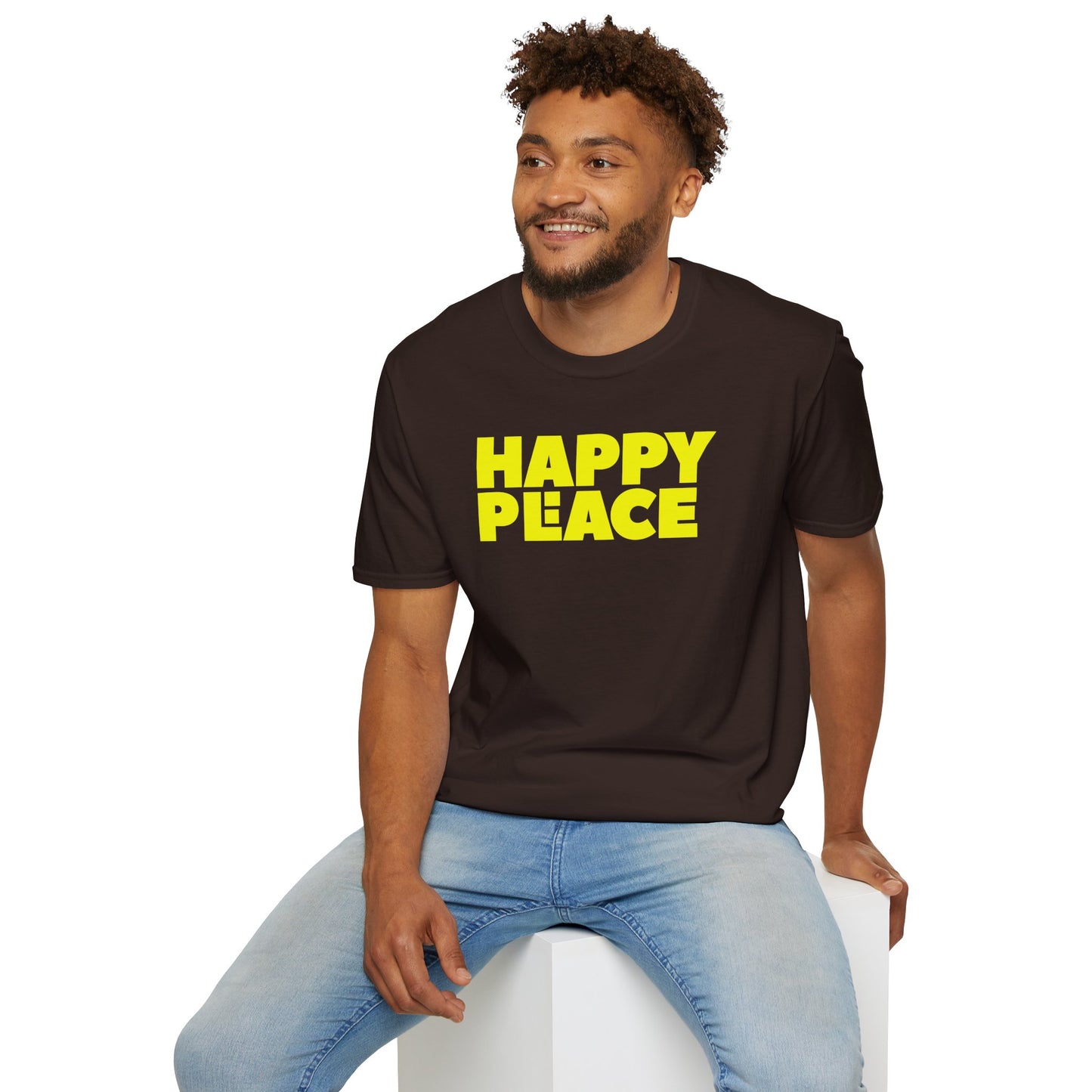 HAPPY PLACE/PEACE Unisex Softstyle 100% Cotton T-Shirt