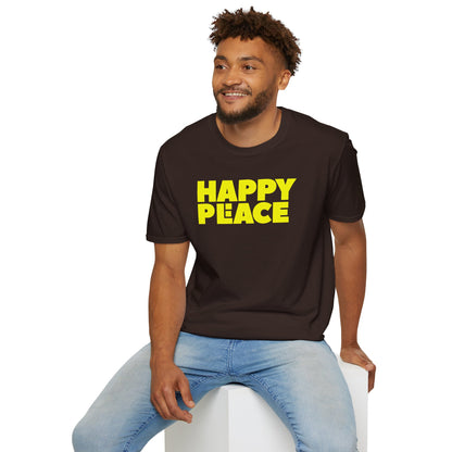 HAPPY PLACE/PEACE Unisex Softstyle 100% Cotton T-Shirt