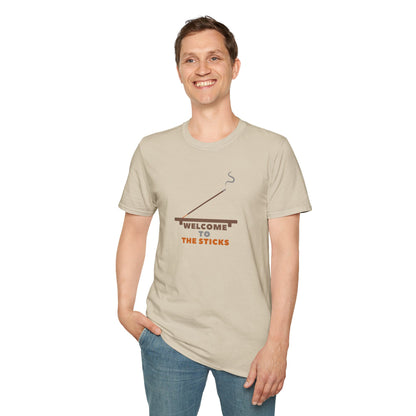 WELCOME TO THE STICKS Unisex Softstyle 100% Cotton T-Shirt