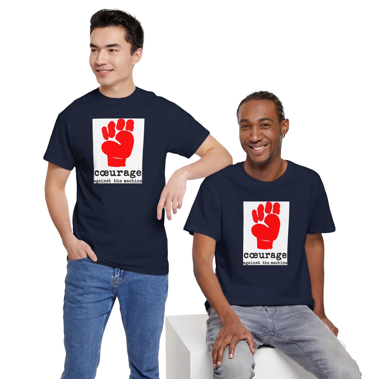 cœurage against the machine Unisex Heavy Cotton Tee