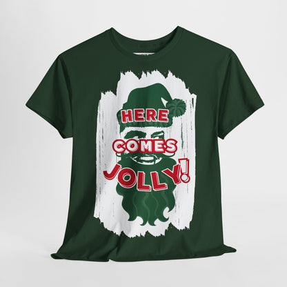 HERE COMES JOLLY!  Unisex Heavy Cotton Tee