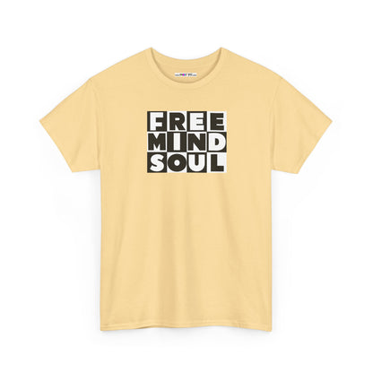 FREE MIND SOUL Unisex Heavy Cotton Tee