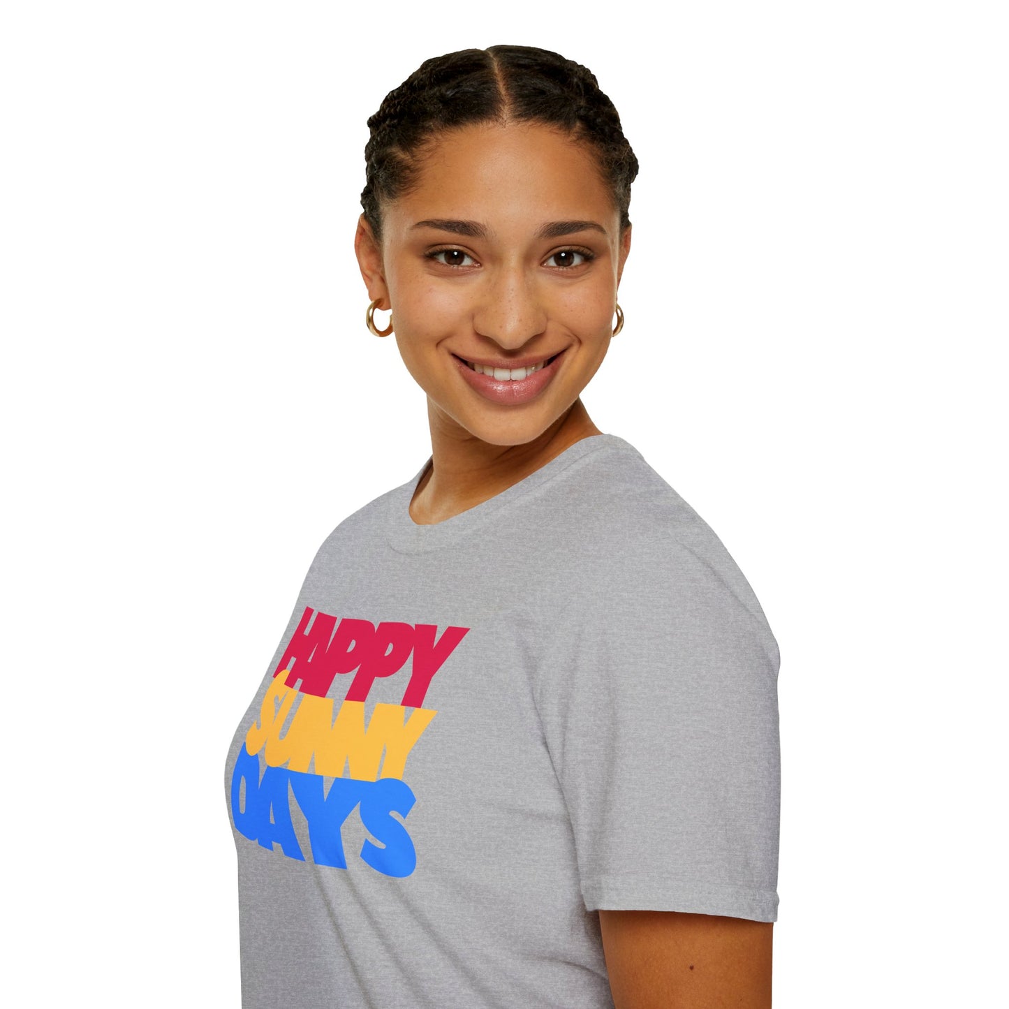 HAPPY SUNNY DAYS Unisex Softstyle 100% Cotton T-Shirt