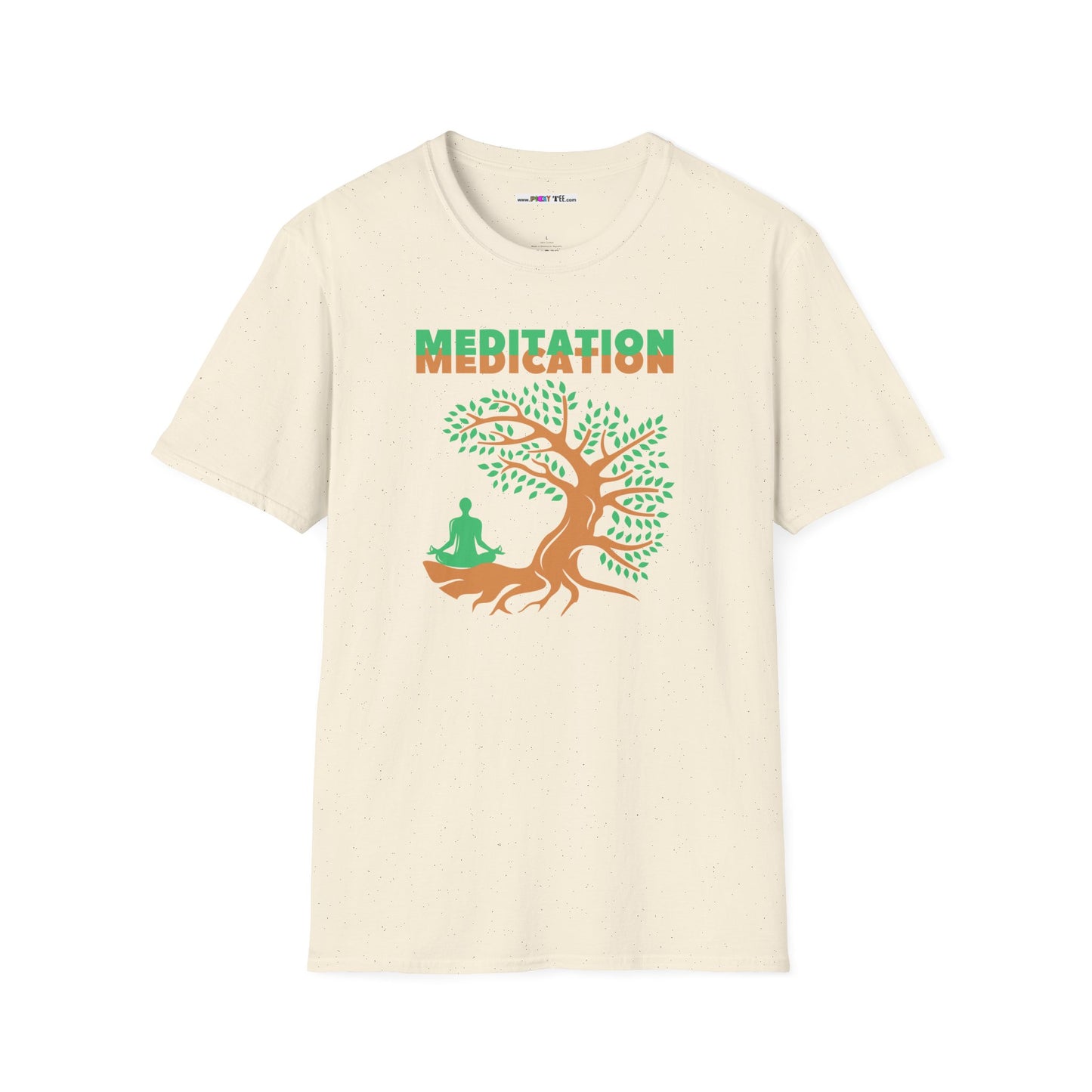 MEDITATION MEDICATION Unisex Softstyle 100% Cotton T-Shirt