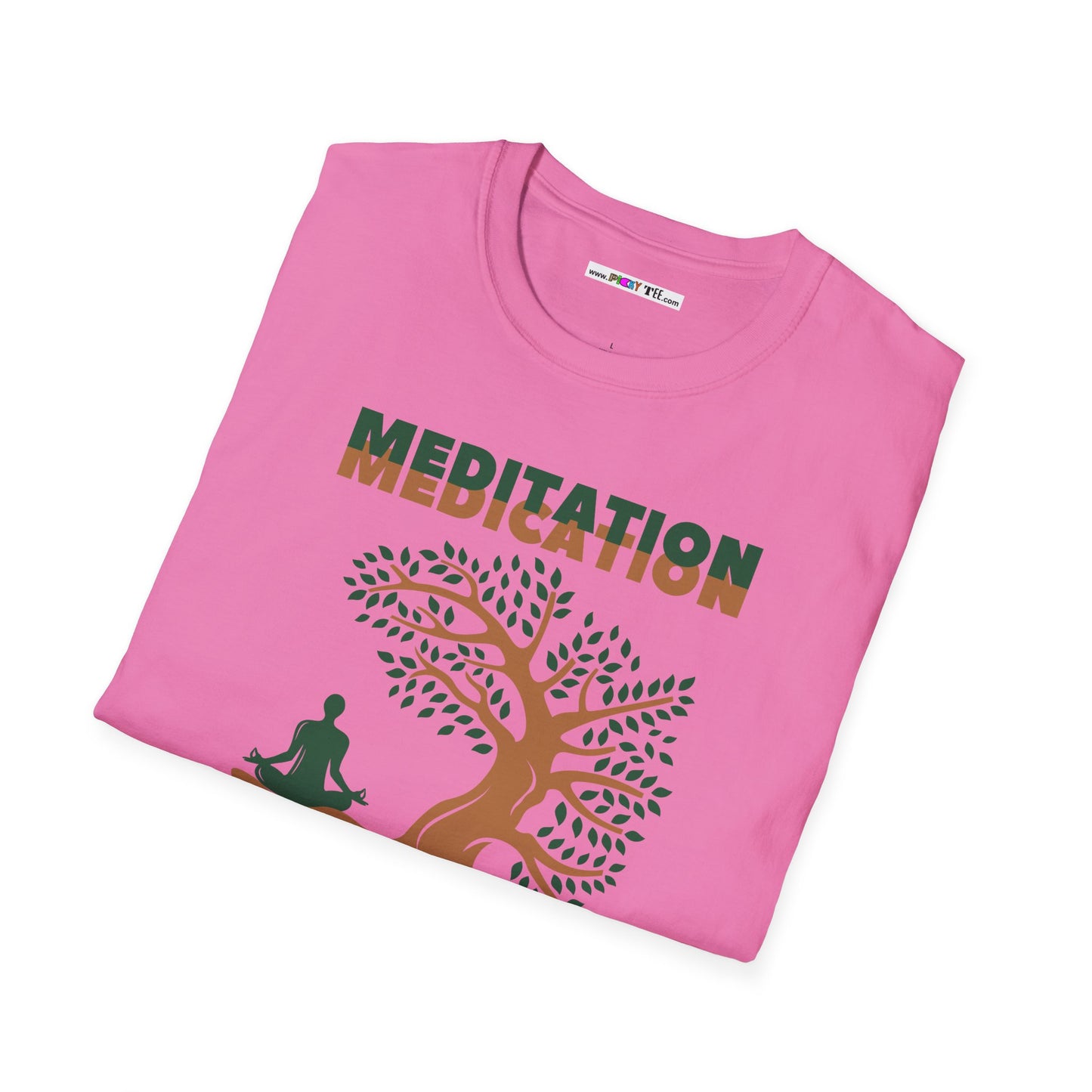 MEDITATION MEDICATION Unisex Softstyle 100% Cotton T-Shirt