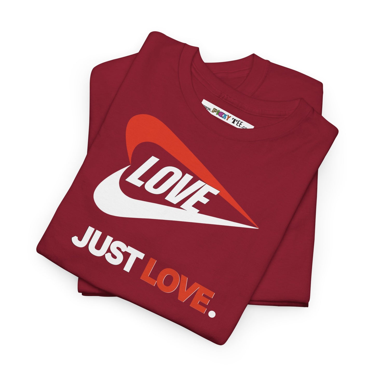 LOVE JUST LOVE. Unisex Heavy Cotton Tee