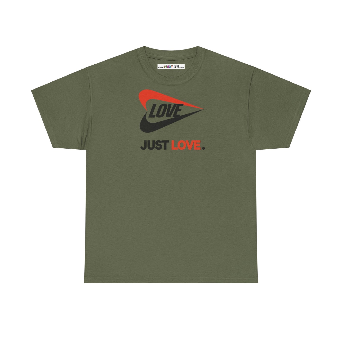 LOVE JUST LOVE. Unisex Heavy Cotton Tee