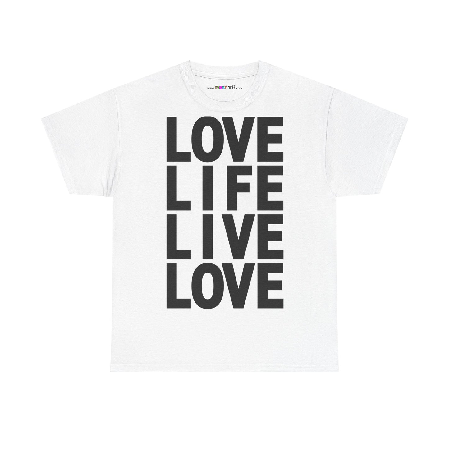 LOVE LIFE LIVE LOVE Unisex Heavy Cotton Tee