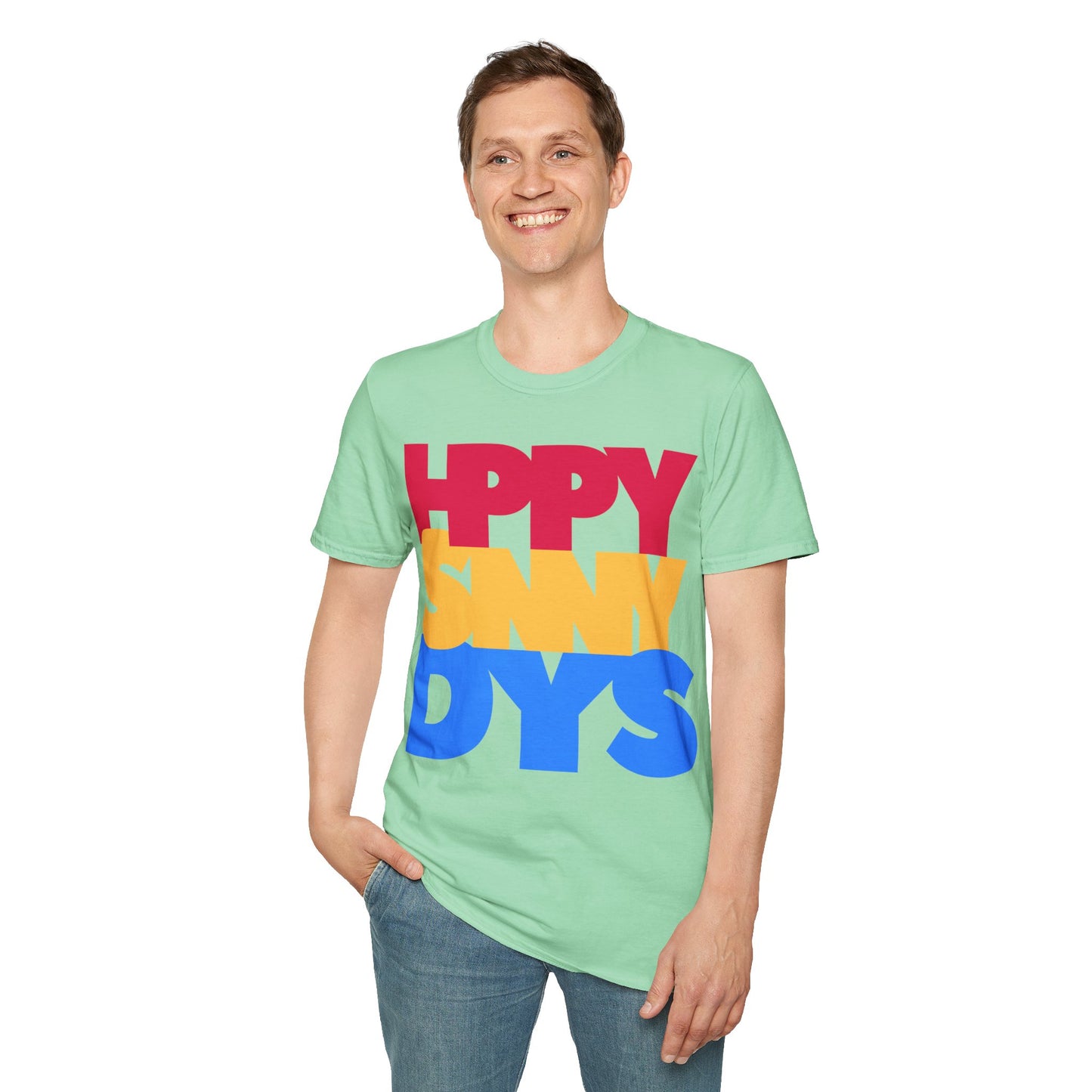 HPPY SNNY DYS Unisex Softstyle 100% Cotton T-Shirt