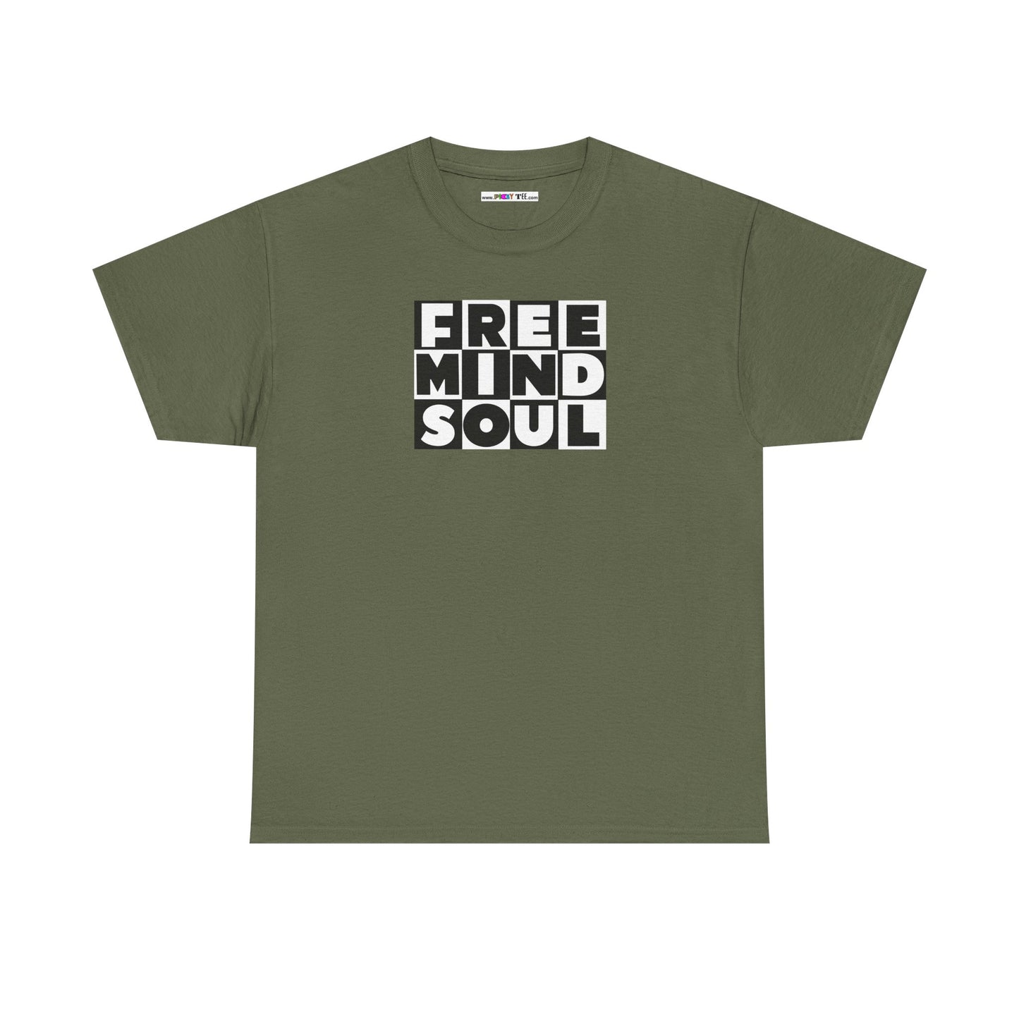 FREE MIND SOUL Unisex Heavy Cotton Tee