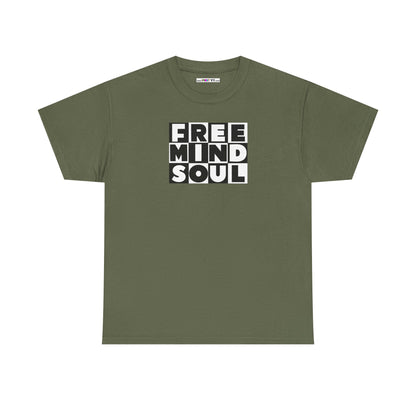 FREE MIND SOUL Unisex Heavy Cotton Tee