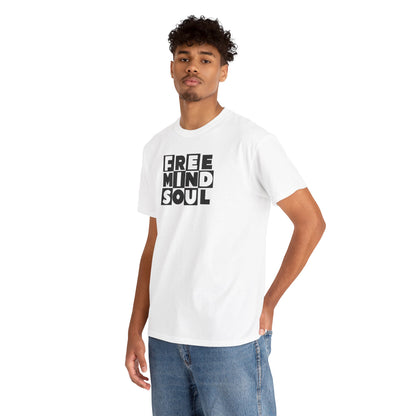 FREE MIND SOUL Unisex Heavy Cotton Tee