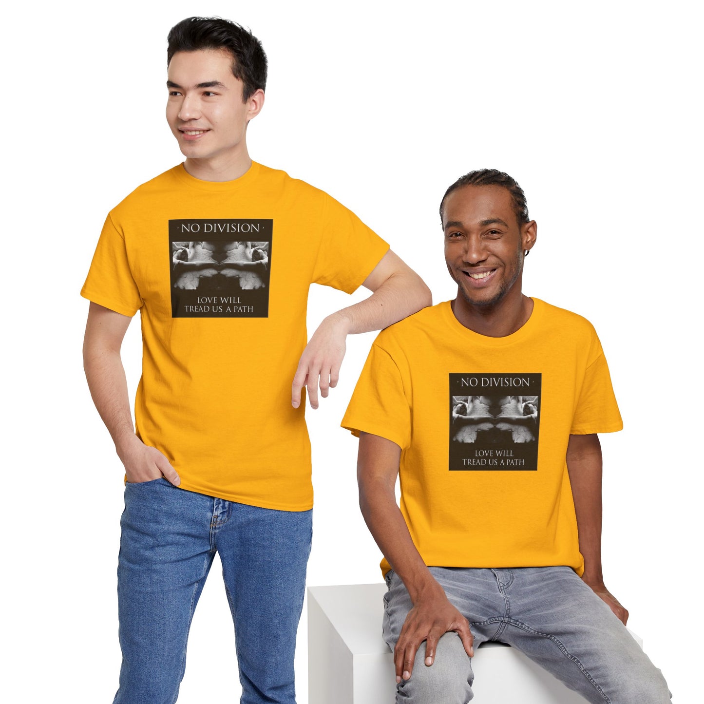 'NO DIVISION' LOVE WILL TREAD US A PATH Unisex Heavy Cotton Tee