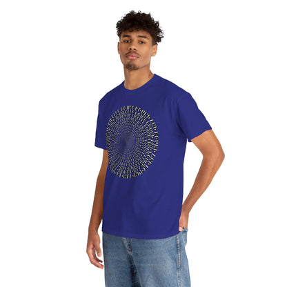 GOING ROUND AND ROUND AND ROUND IN CIRCLES Unisex Heavy Cotton Tee