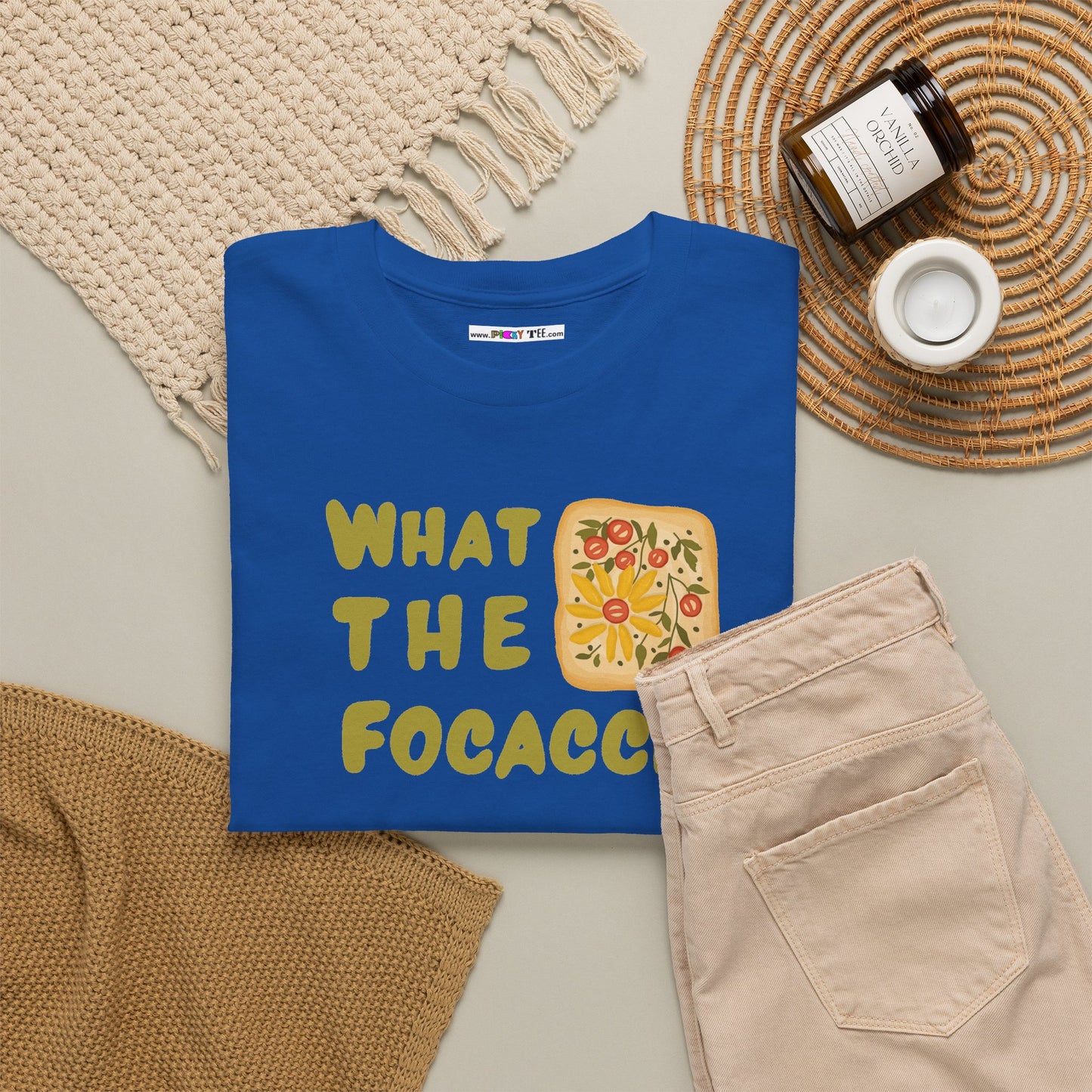 WHAT THE FOCACCIA Unisex Heavy Cotton Tee