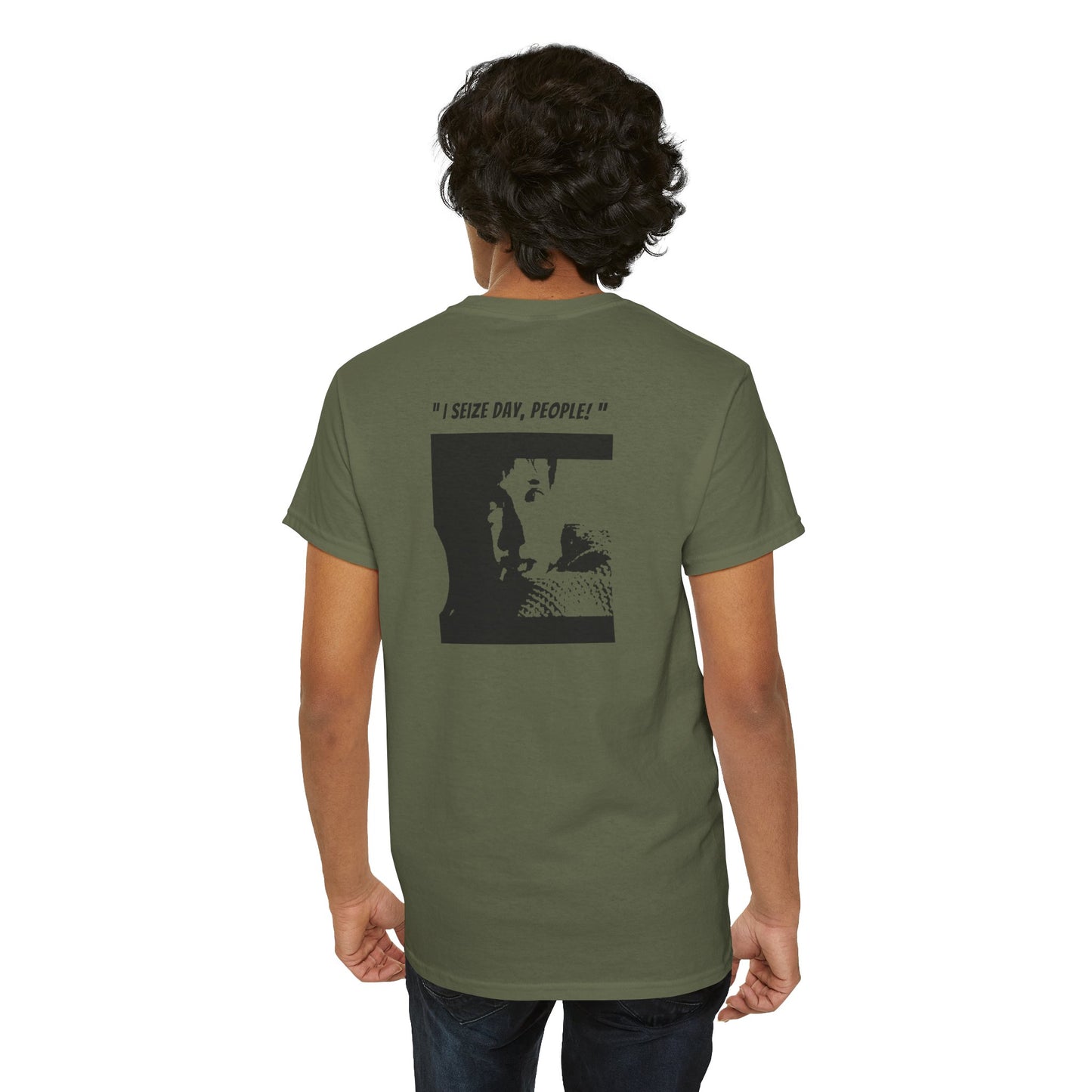 CARPE DIEM "I SEIZE DAY, PEOPLE" Unisex Heavy Cotton Tee