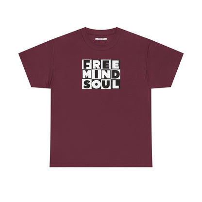 FREE MIND SOUL Unisex Heavy Cotton Tee