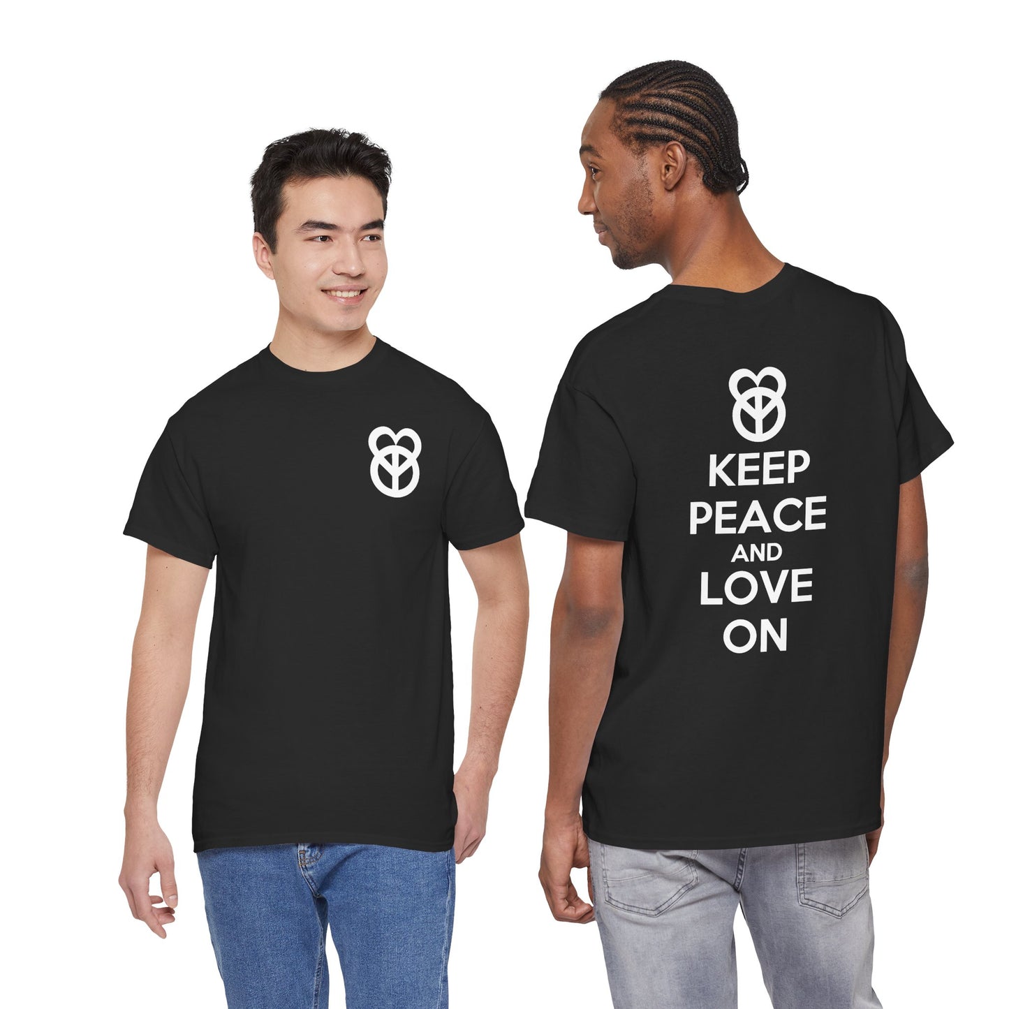 KEEP PEACE AND LOVE ON Unisex Heavy Cotton Tee