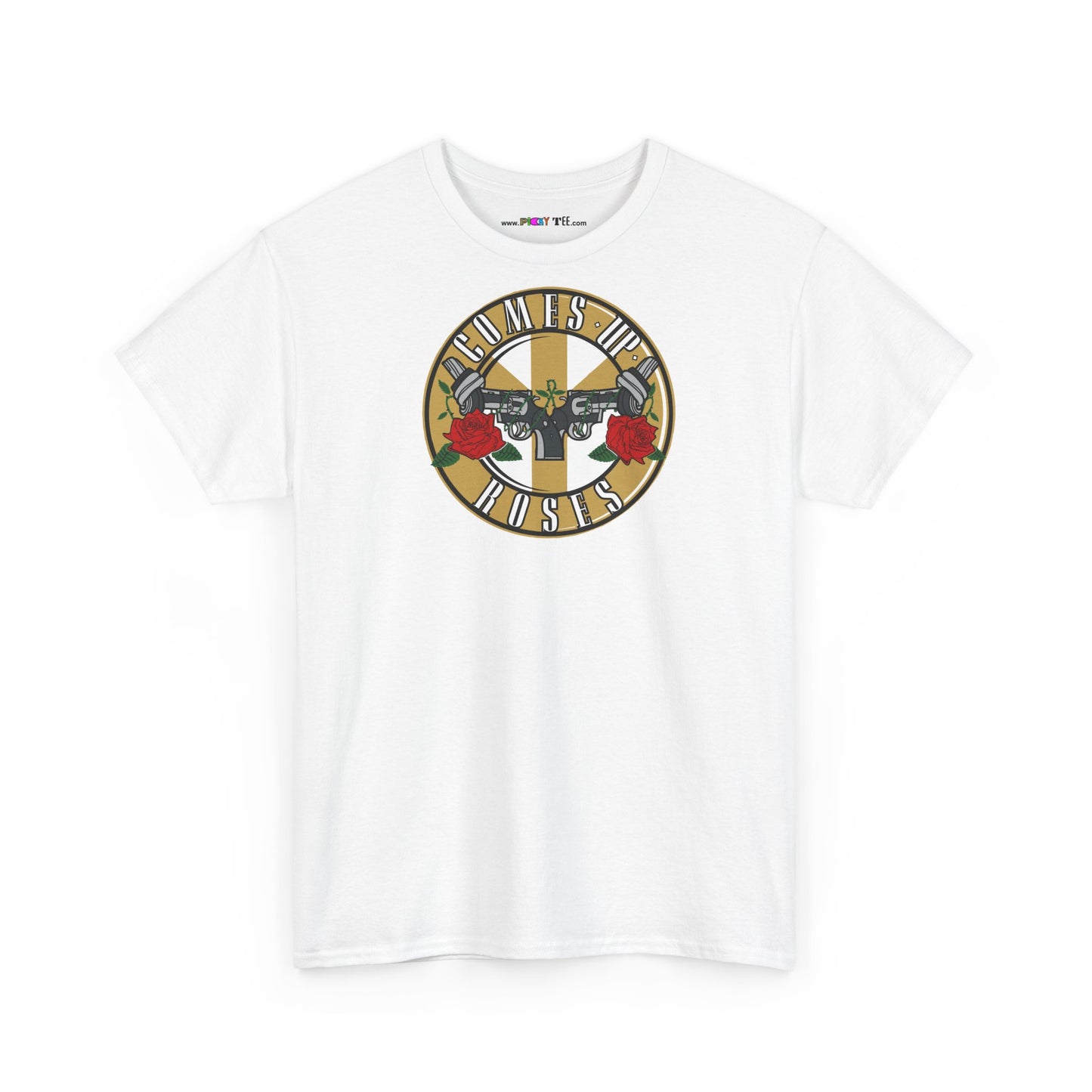 COMES UP ROSES Unisex Heavy Cotton Tee