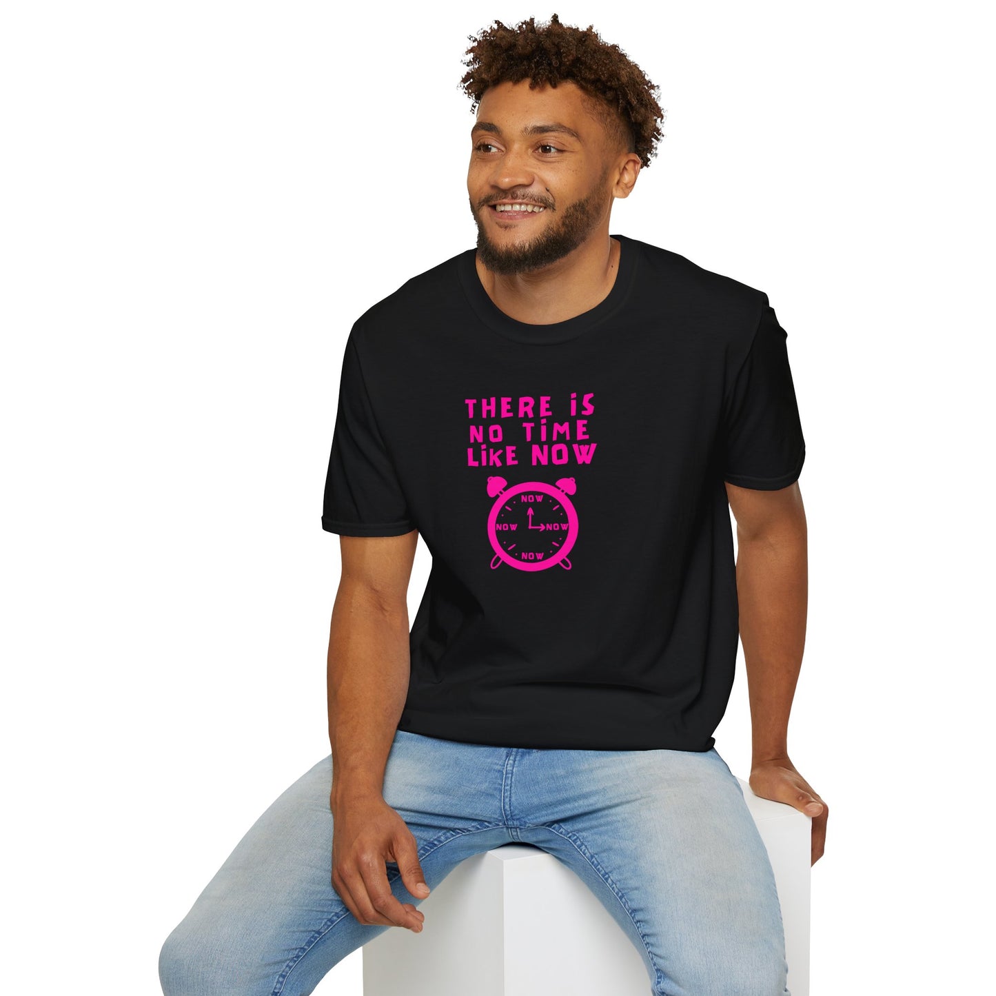 THERE IS NO TIME LIKE NOW Unisex Softstyle 100% Cotton T-Shirt