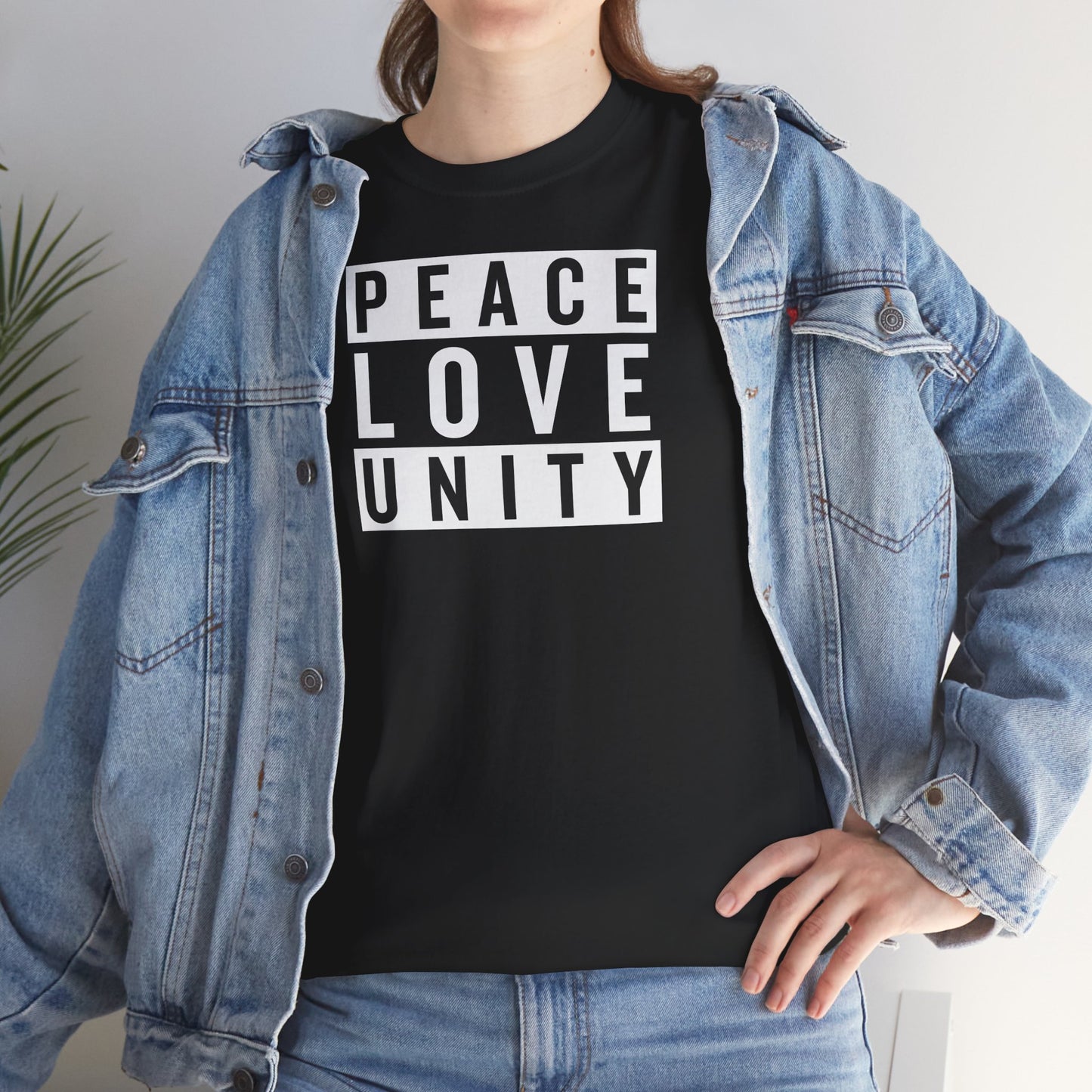 PEACELOVEUNITY Unisex Heavy Cotton Tee