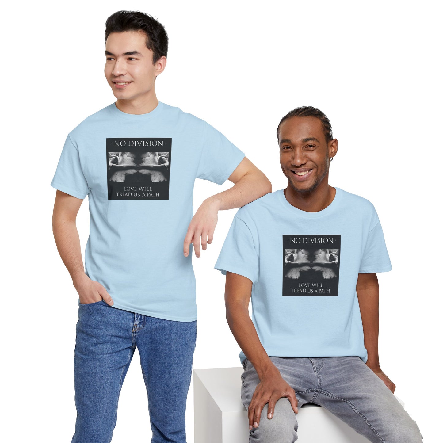 'NO DIVISION' LOVE WILL TREAD US A PATH Unisex Heavy Cotton Tee