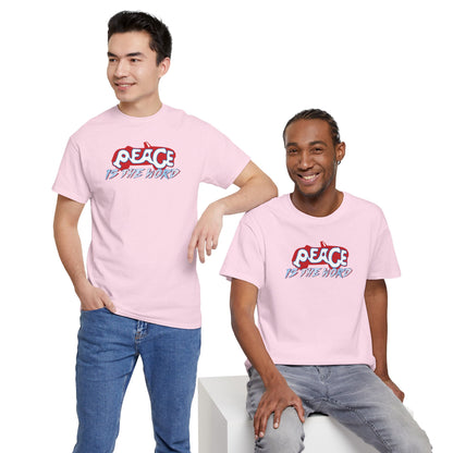 PEACE IS THE WORD Unisex Heavy Cotton Tee