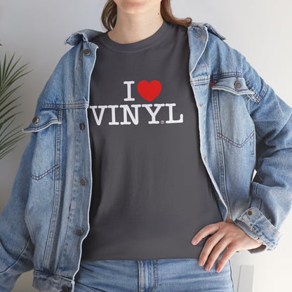 I ❤️ VINYL Unisex Heavy Cotton Tee