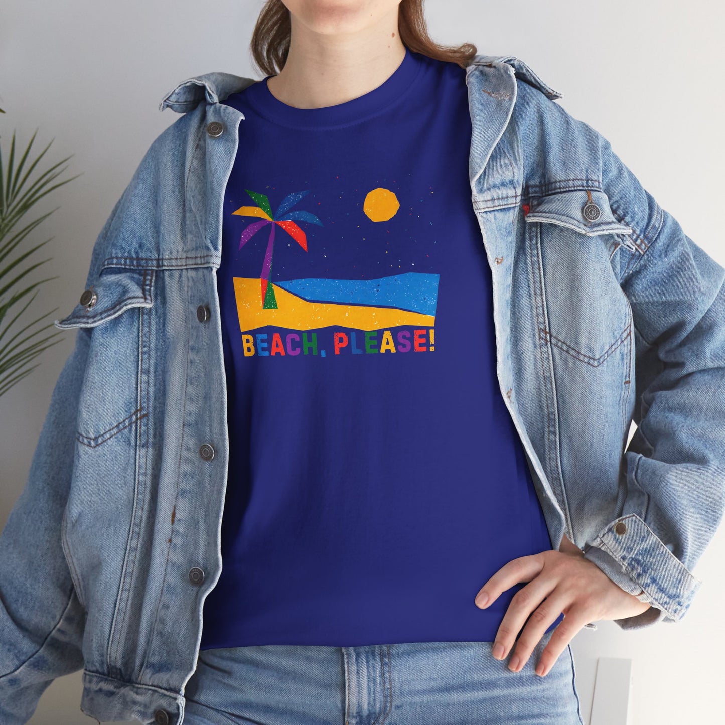BEACH, PLEASE! Unisex Heavy Cotton Tee