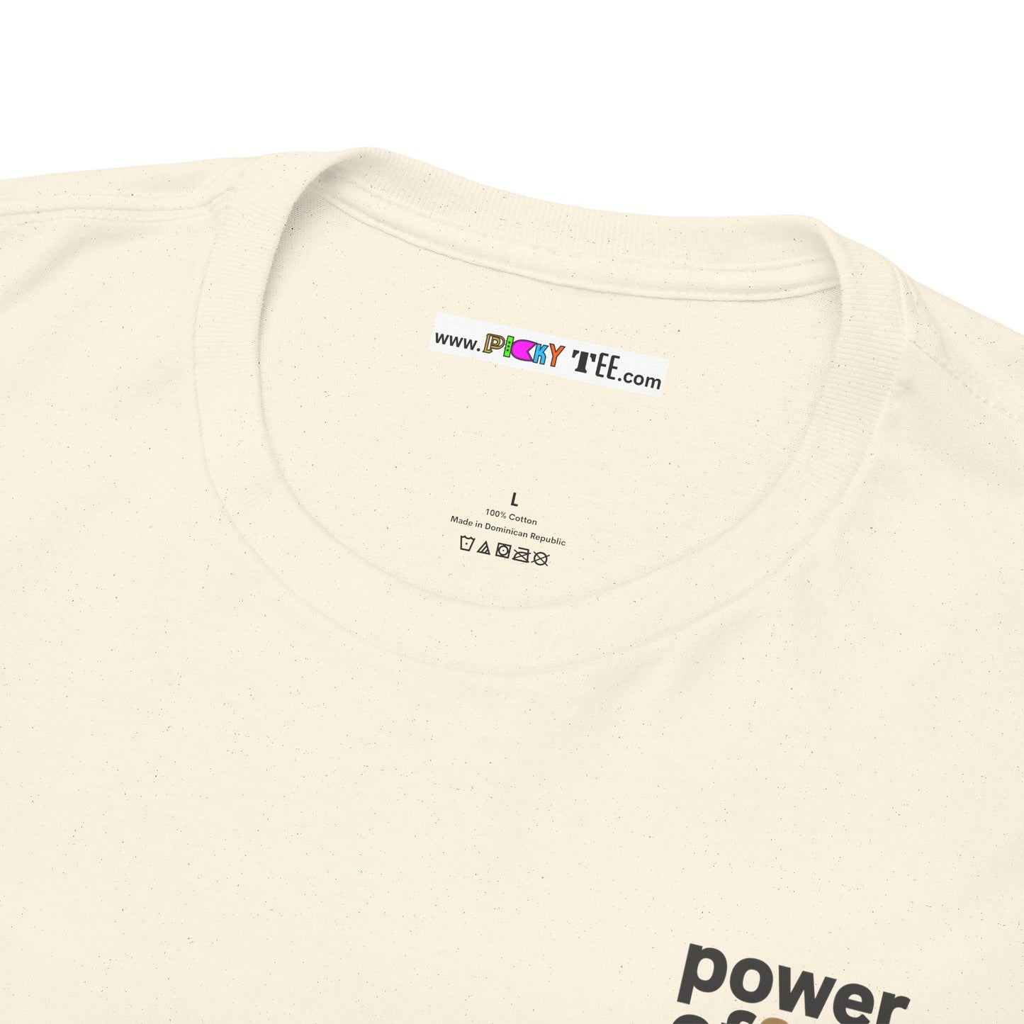 power off now Unisex Heavy Cotton Tee
