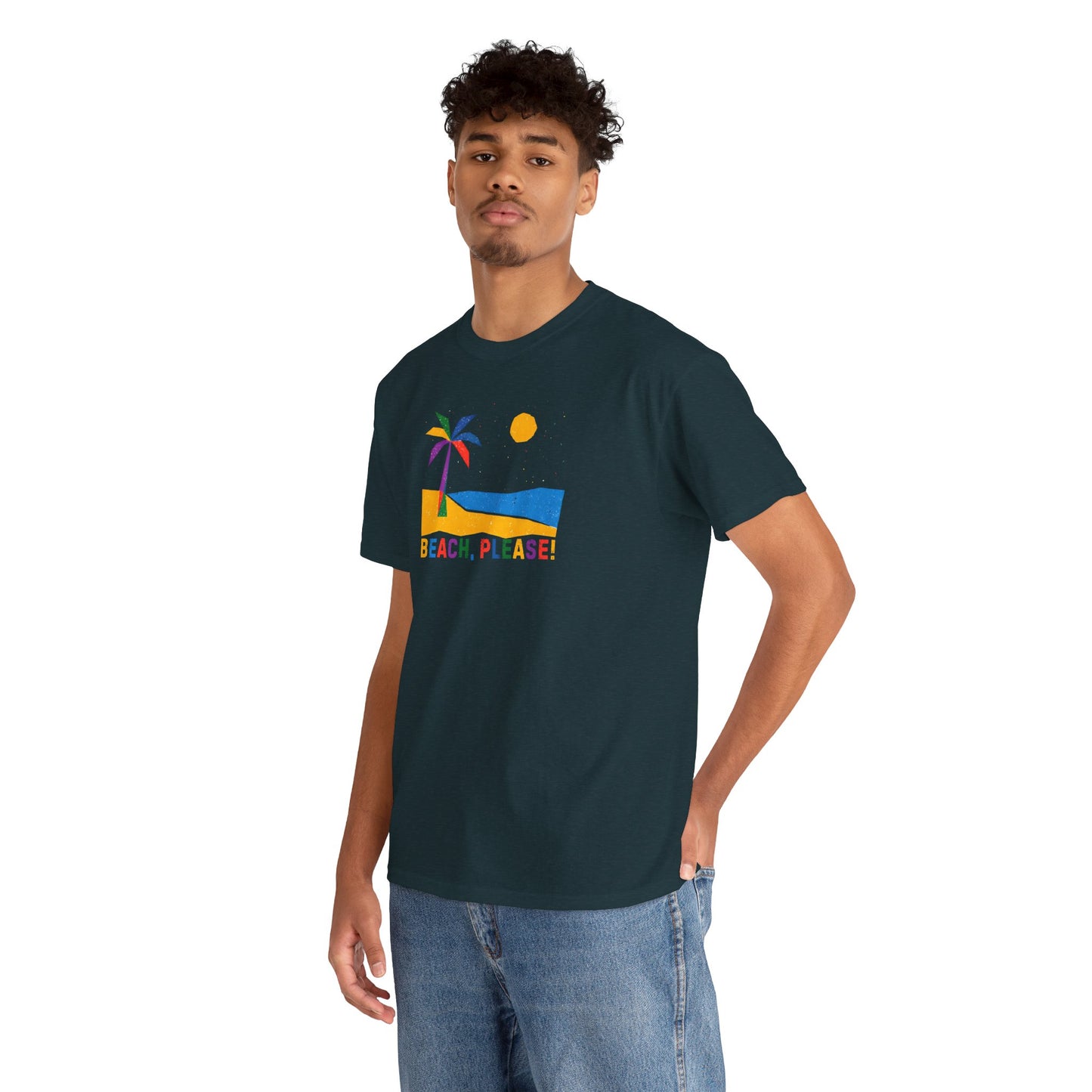 BEACH, PLEASE! Unisex Heavy Cotton Tee